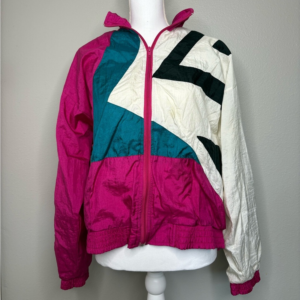 Vintage 80s Colorful Windbreaker